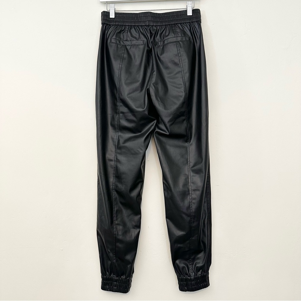 Derek Lam 10 Crosby Faux Leather Jogger Pants Black - Picture 5 of 12